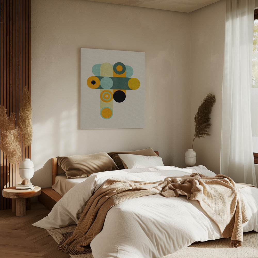 Regenboog Plus Vormen9 | Canvas
