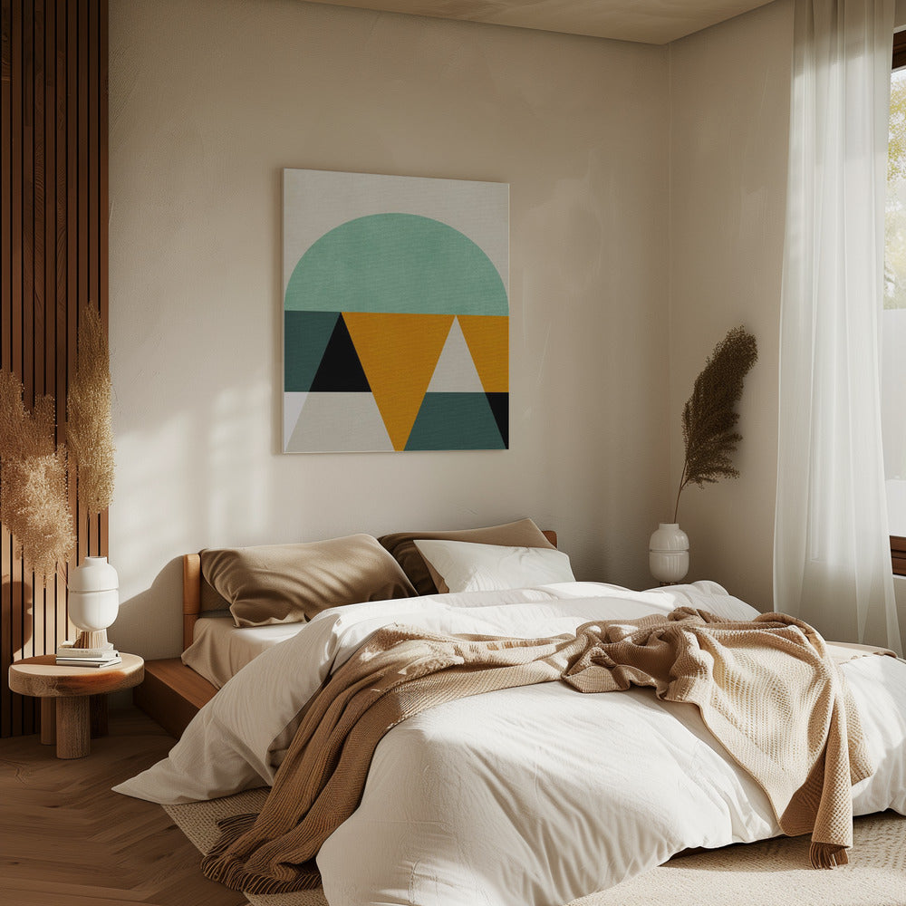 Regenboog Plus Vormen4 | Canvas
