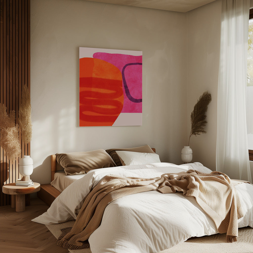 Geschilderde lijnen 4 Kopie | Canvas