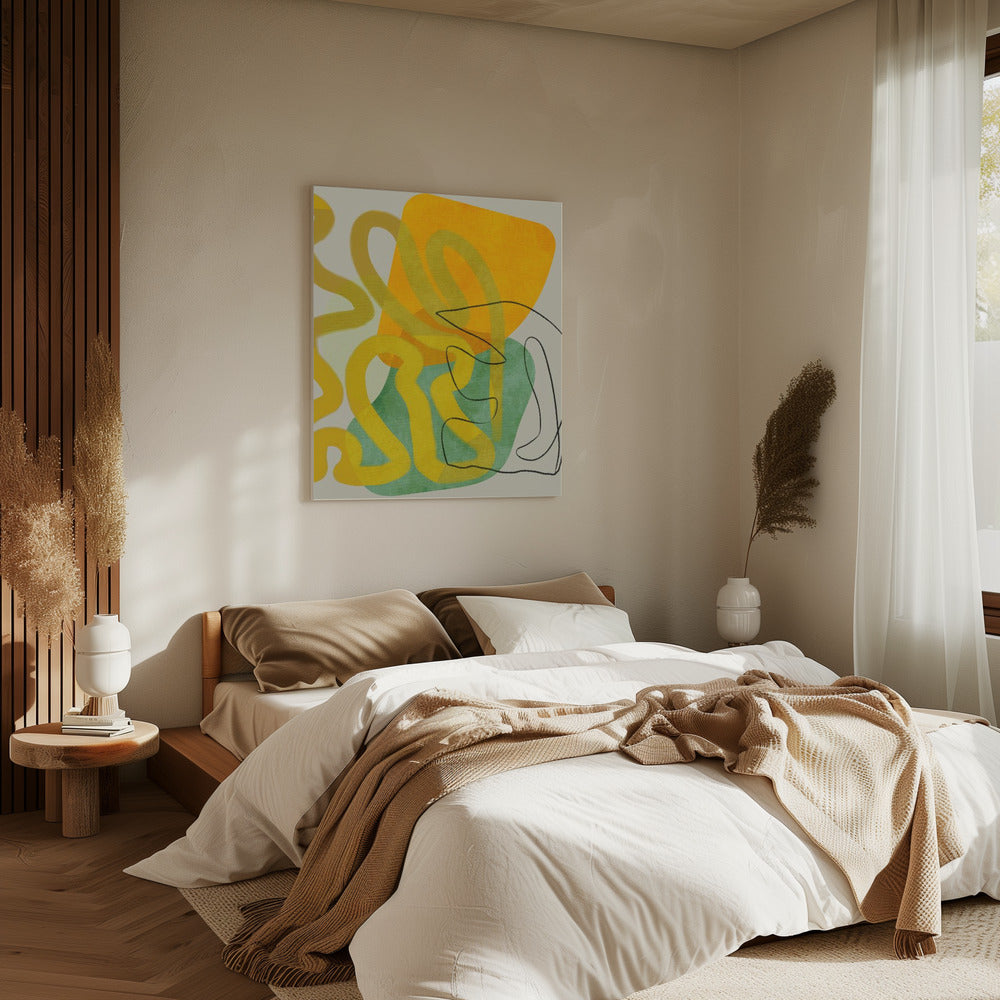 Geschilderde lijnen 8 Kopie | Canvas