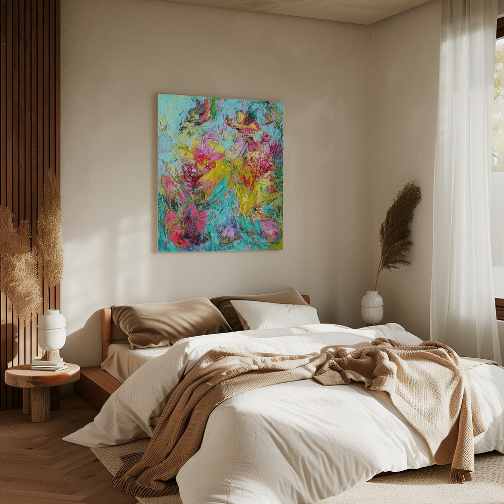 Expressionistisch kleurrijk abstract | Canvas