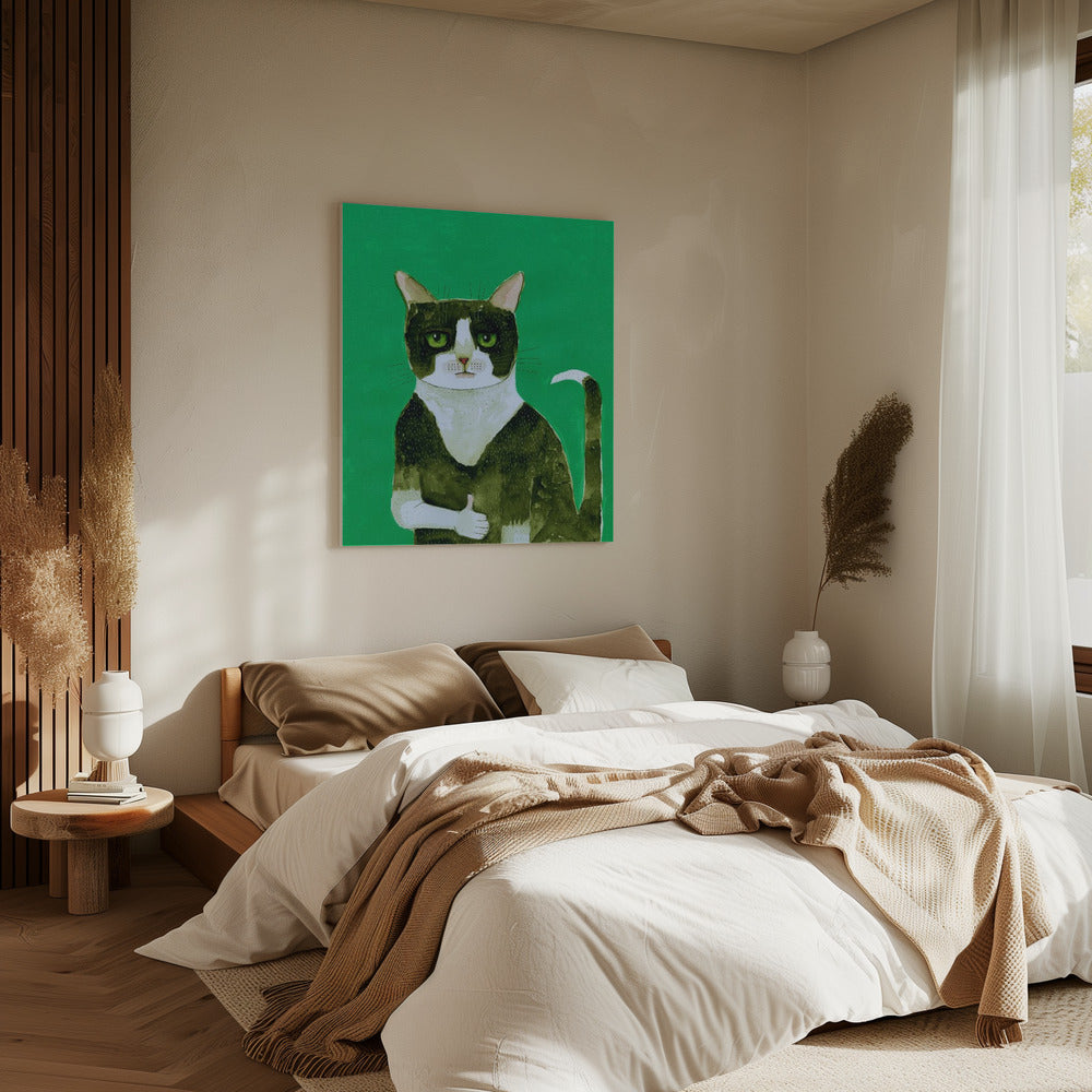 Tuxedo Cat Duimen Omhoog | Canvas