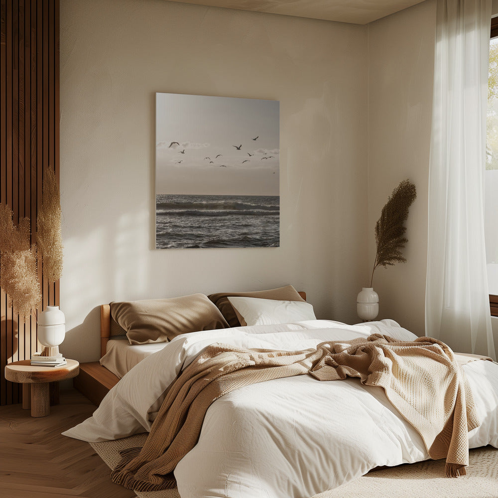 Vogels en de zee 3 | Canvas