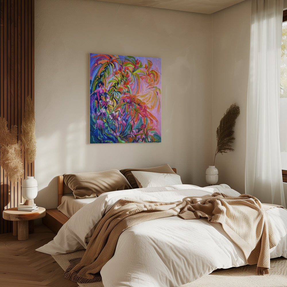 Stralend bloemenballet | Canvas