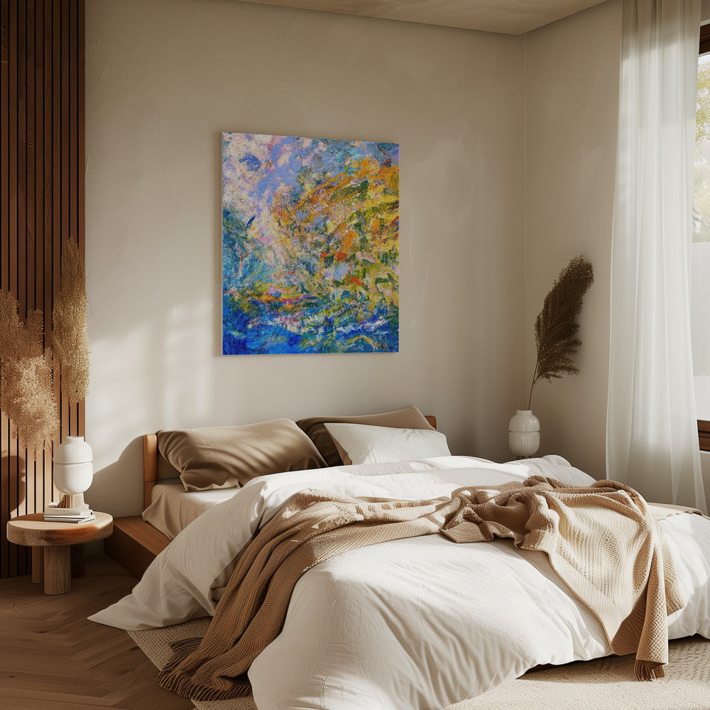 Een symfonie van groene tinten | Canvas