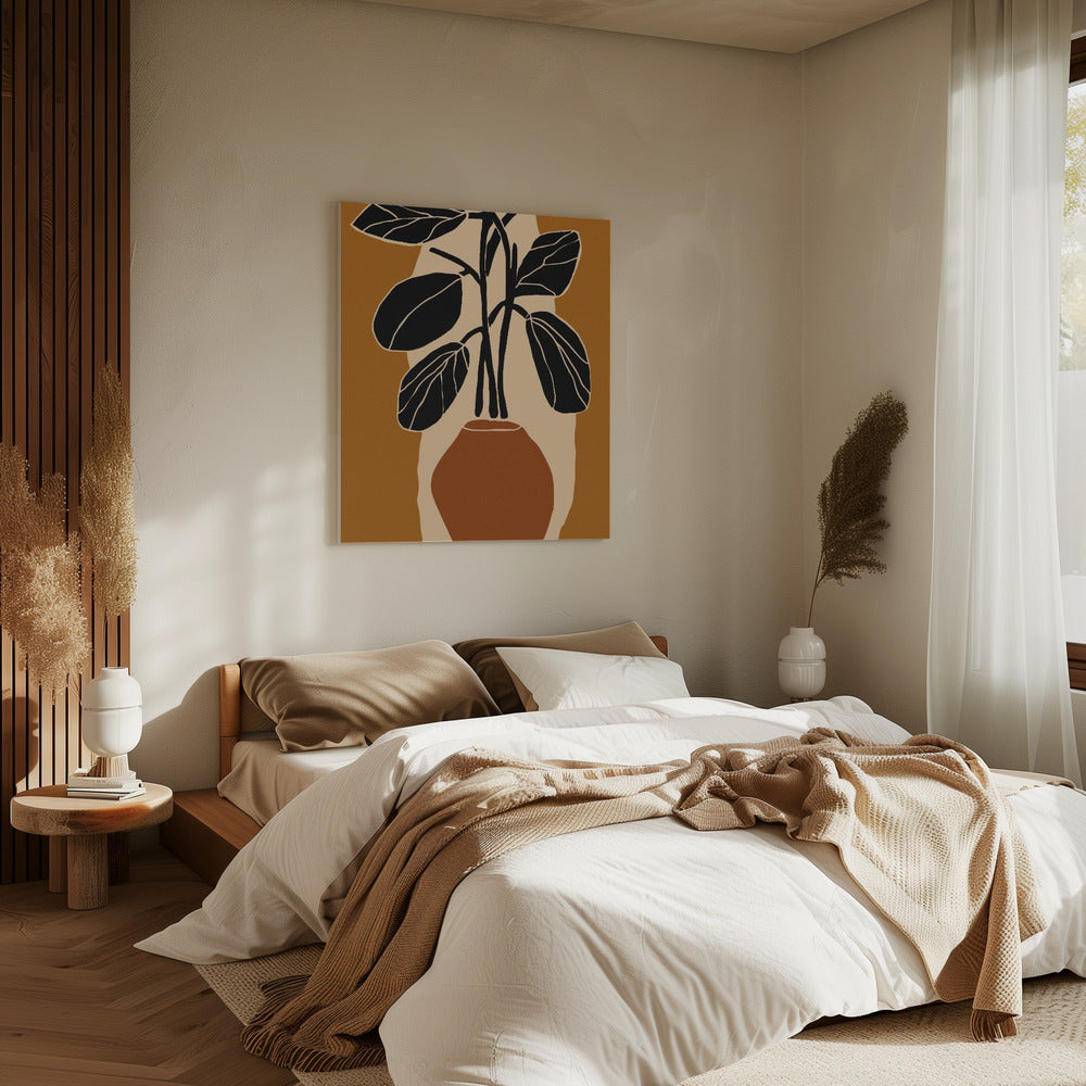 Vet bladsilhouet | Canvas