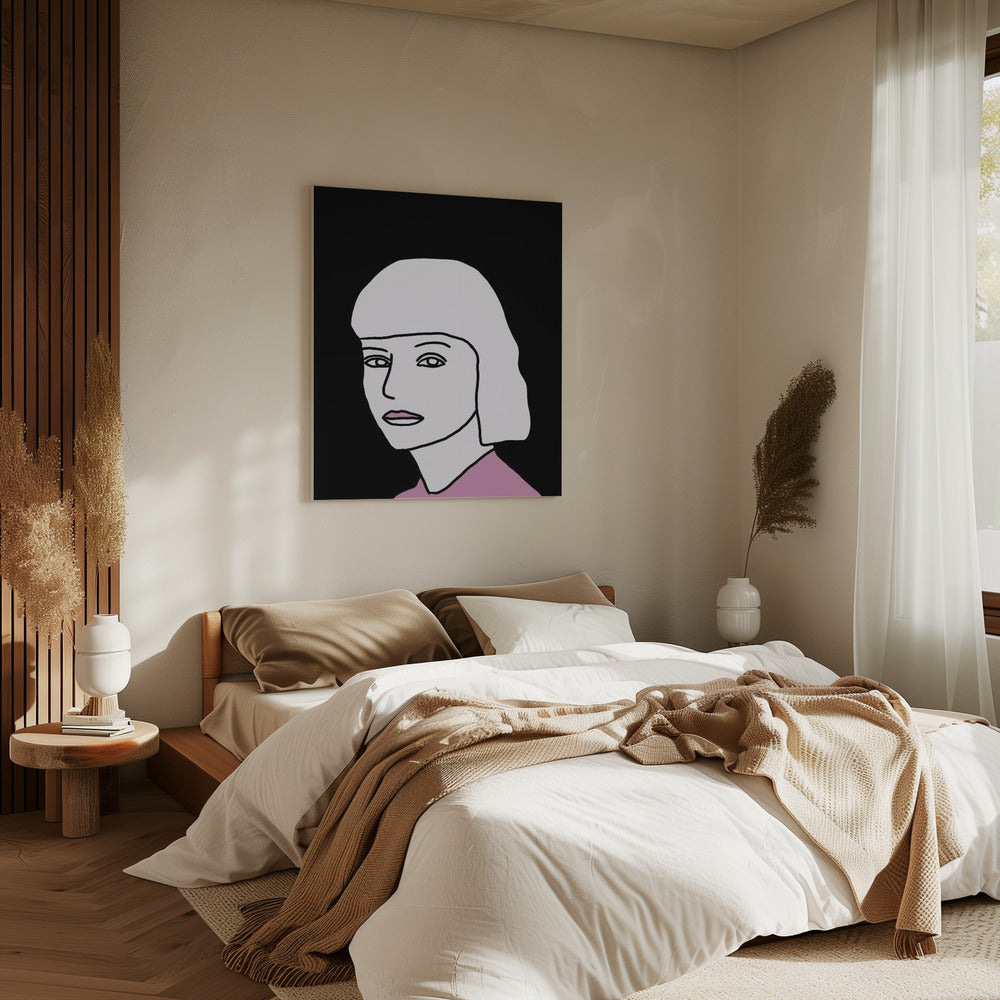 De look in roze en zwart | Canvas