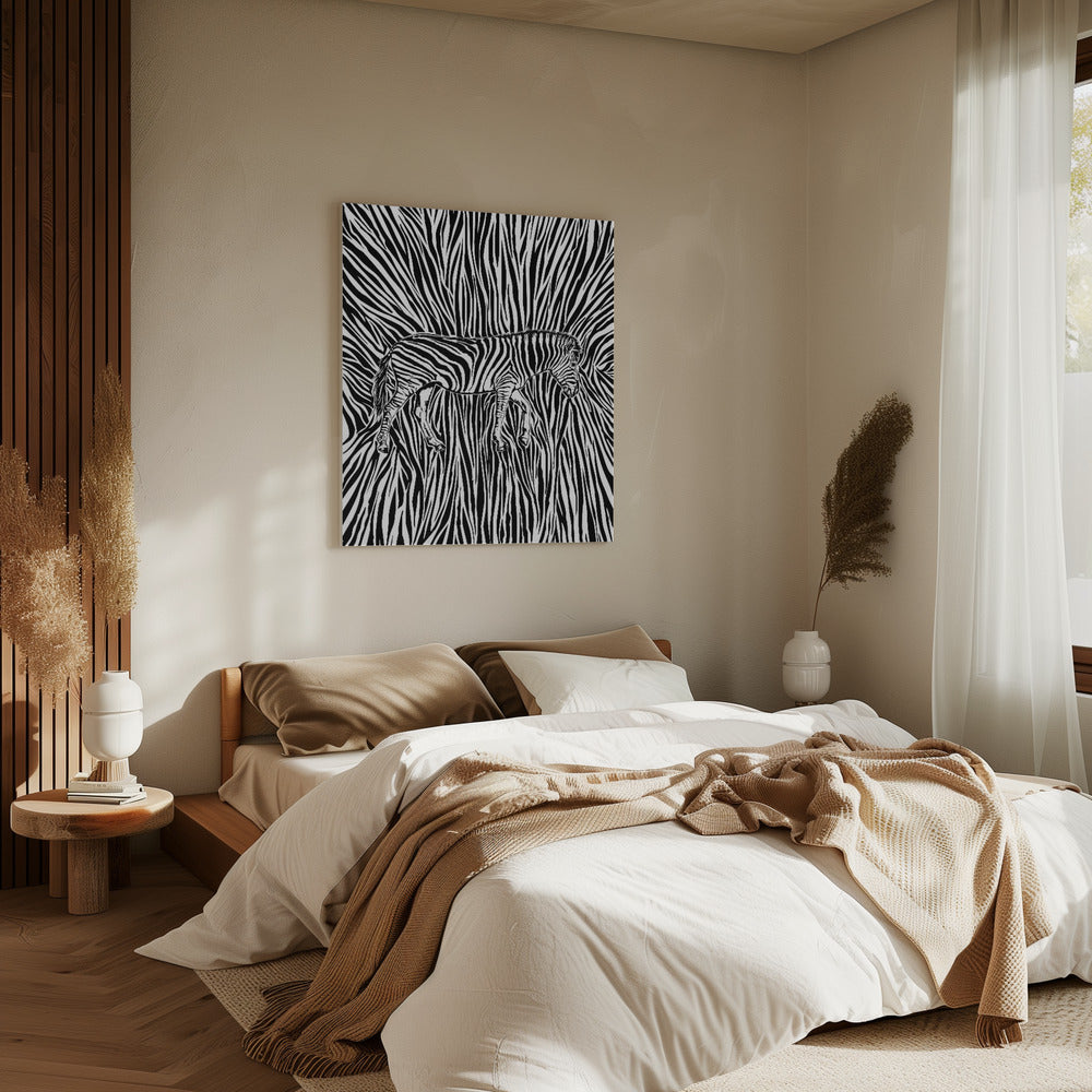 Afrikaanse zebra gestreepte camouflage | Canvas