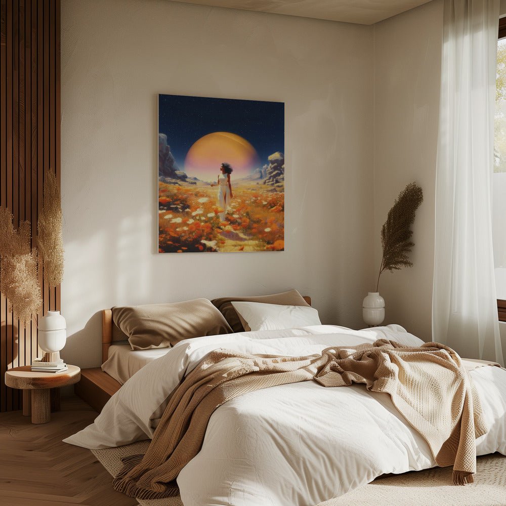 Kosmische bloemenvelden | Canvas