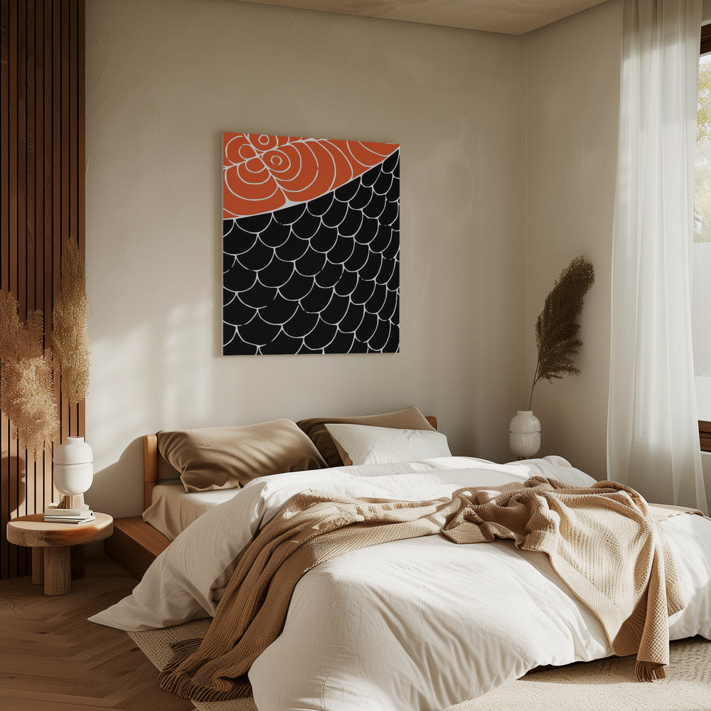 Sashimi Rood en Zwart | Canvas