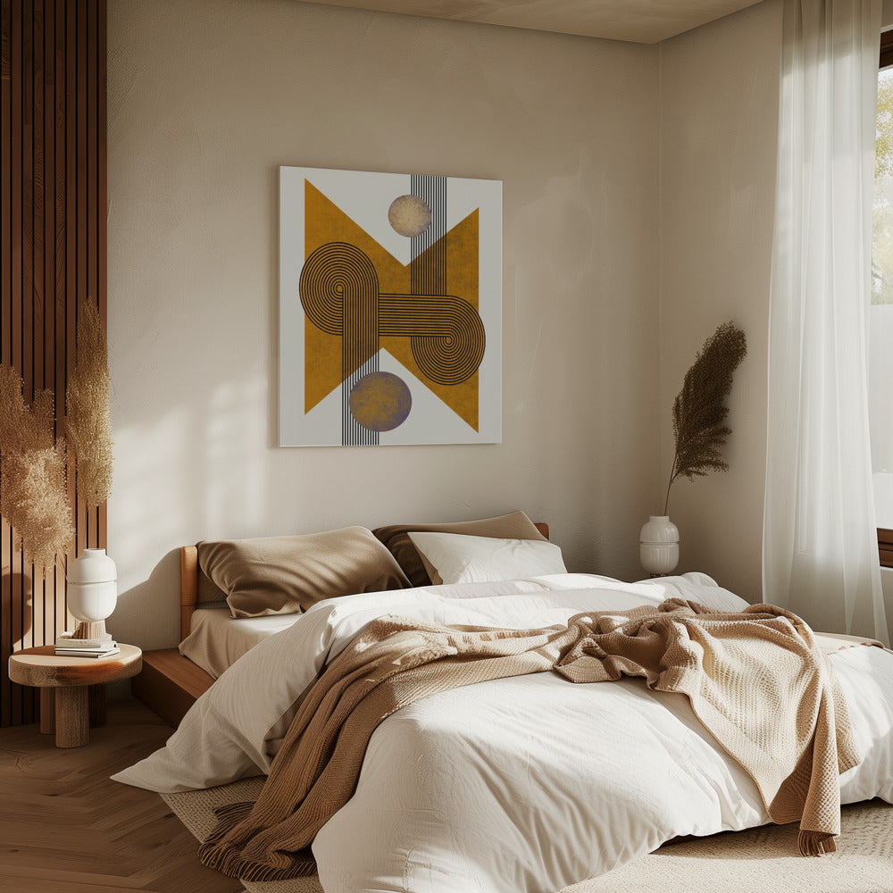 Gestructureerde compositie uit het midden van de eeuw 4 | Canvas