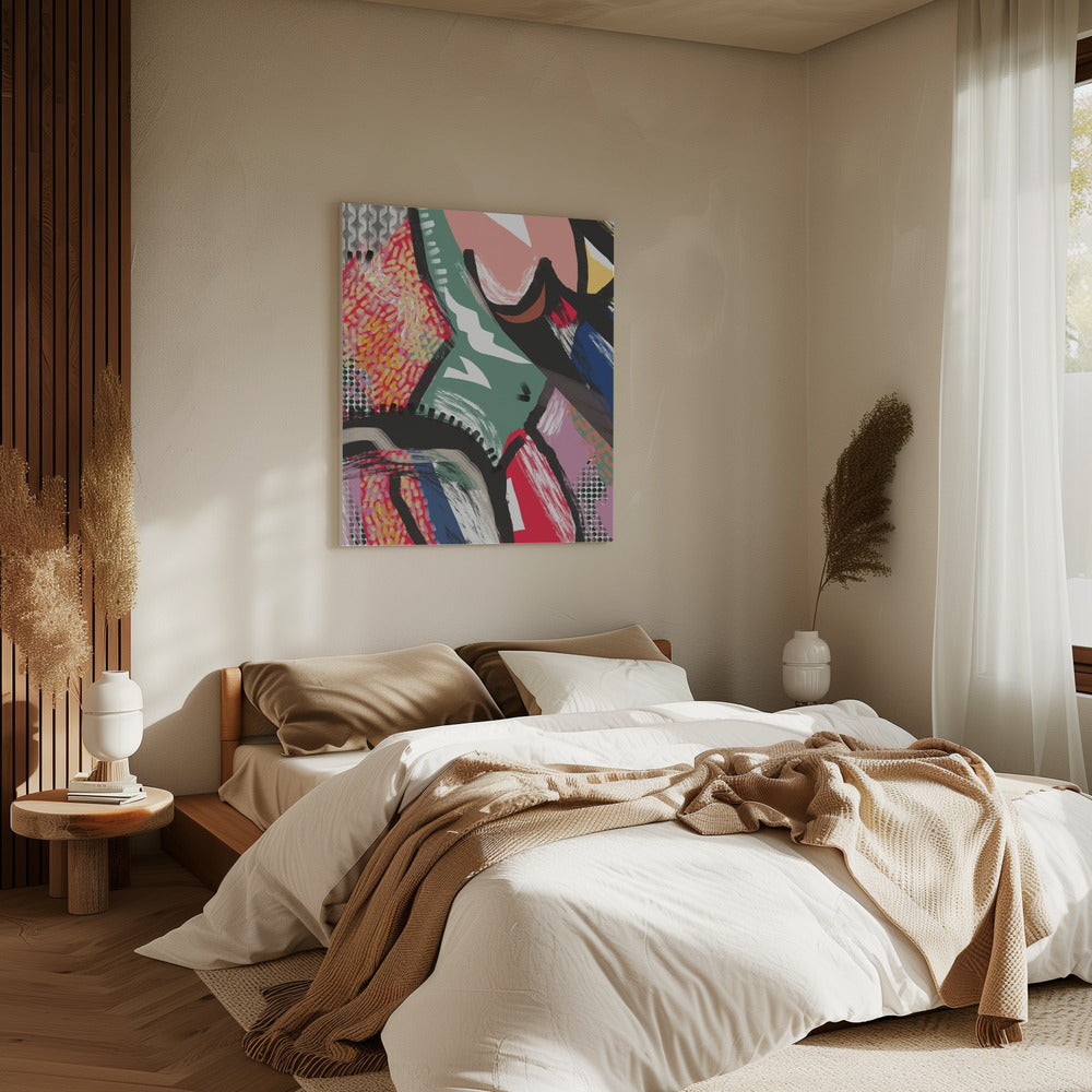 Levendig kleurrijk abstract | Canvas