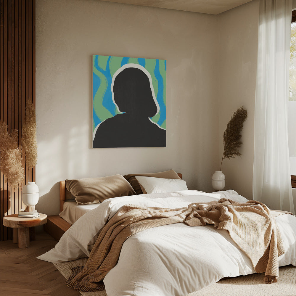 Anoniem portret in koele kleuren | Canvas