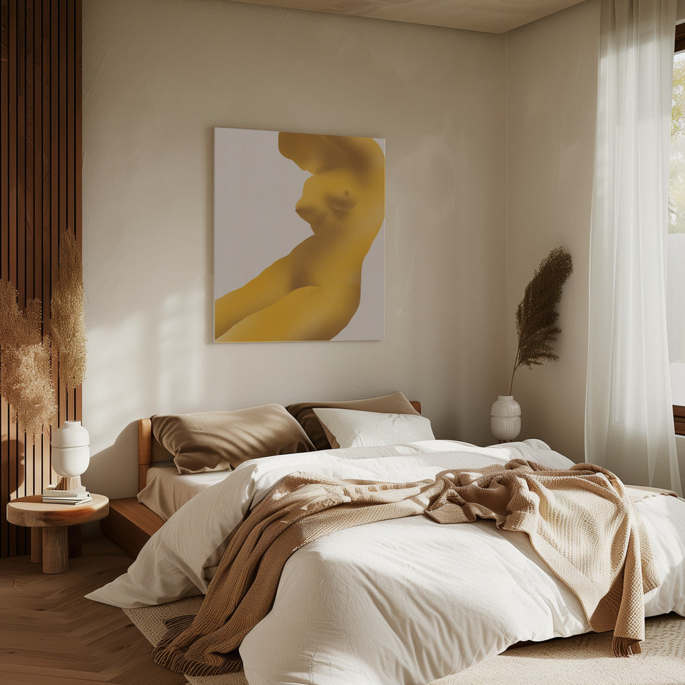 Gouden kleur naakt abstract | Canvas