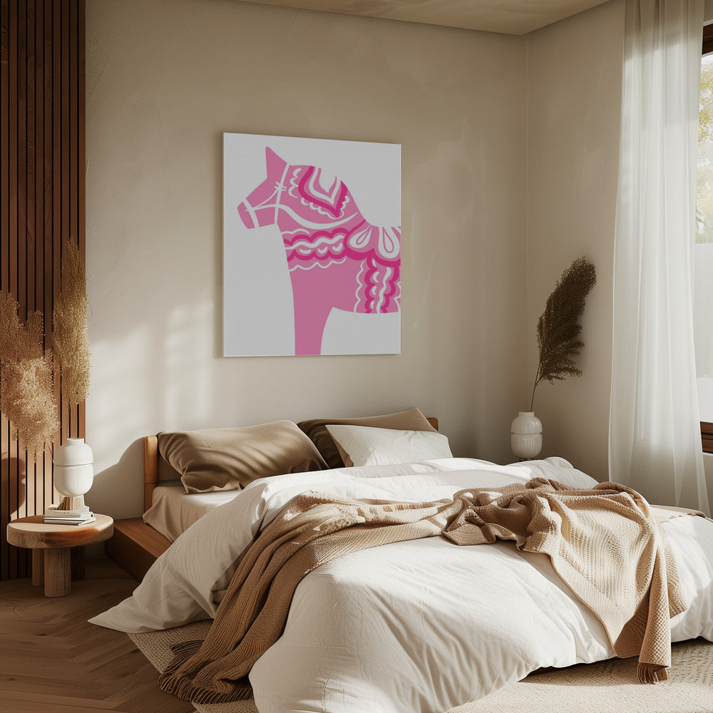 Roze Dala-silhouet | Canvas