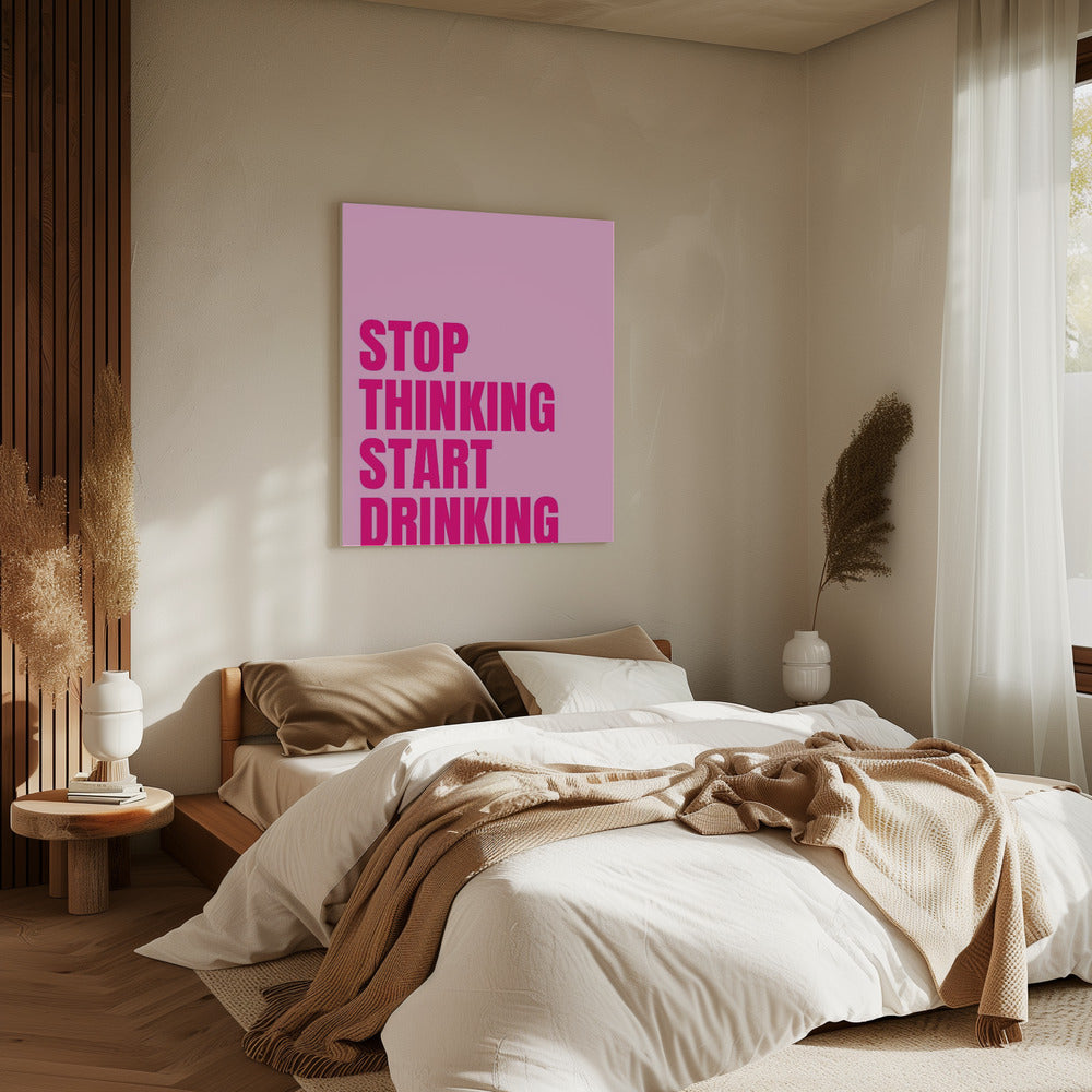 Drinken boven denken | Canvas