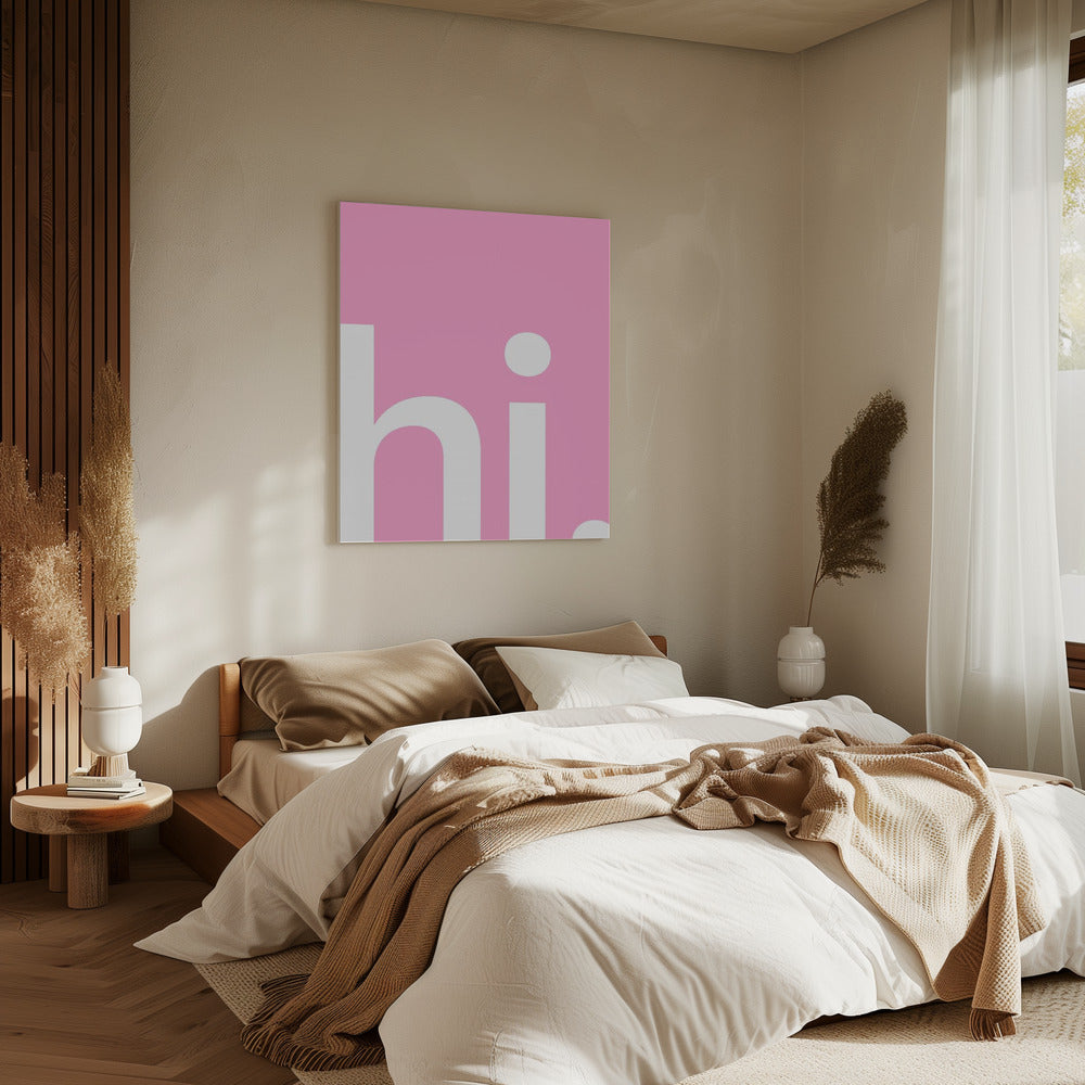 Roze groet | Canvas