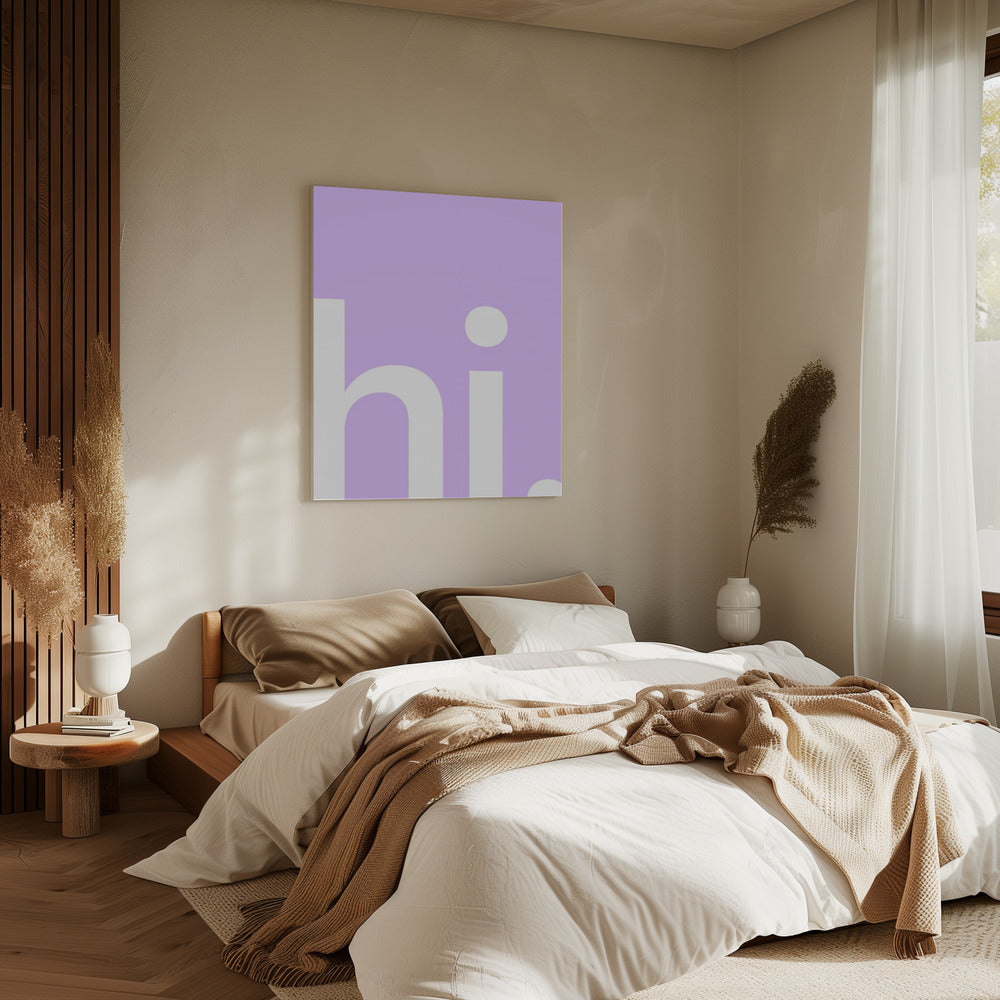 Hallo in Lavendel | Canvas