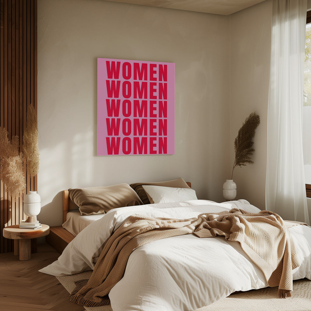 Vetgedrukte herhaling: Vrouwen | Canvas