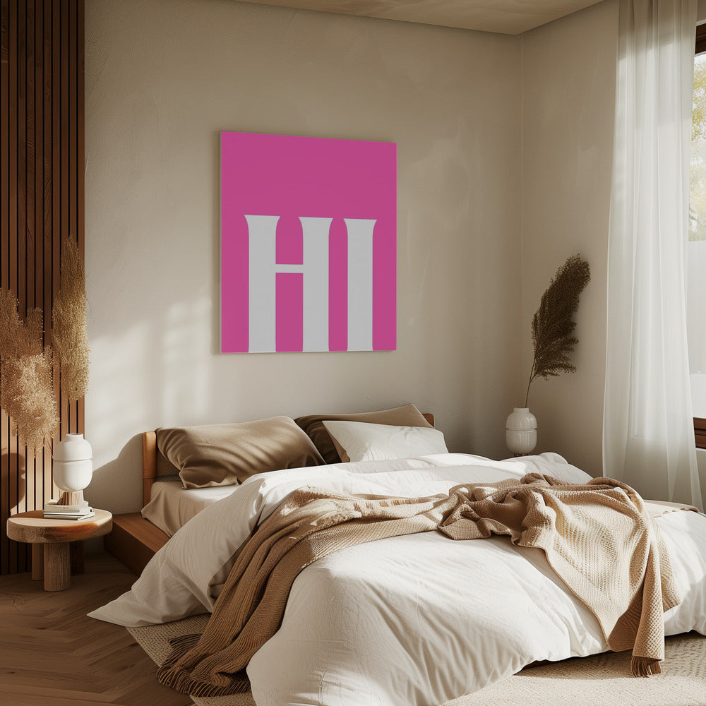 Gedurfde roze groet | Canvas