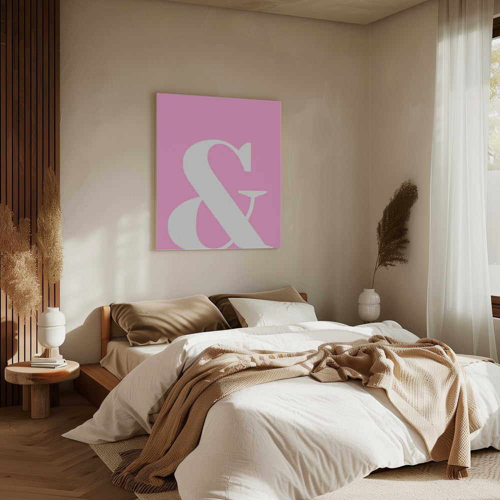 Roze ampersand-bedel | Canvas