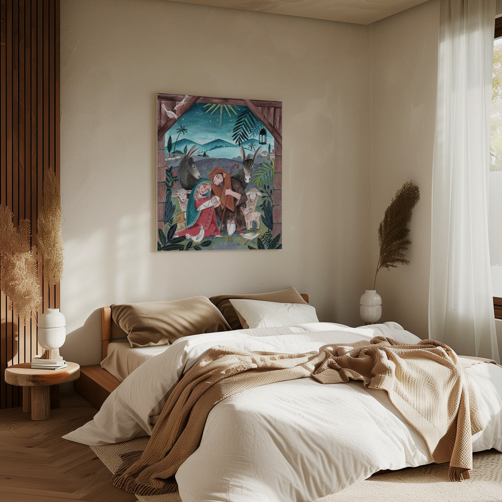 Christmas with Mary and baby Jesus | Canvas