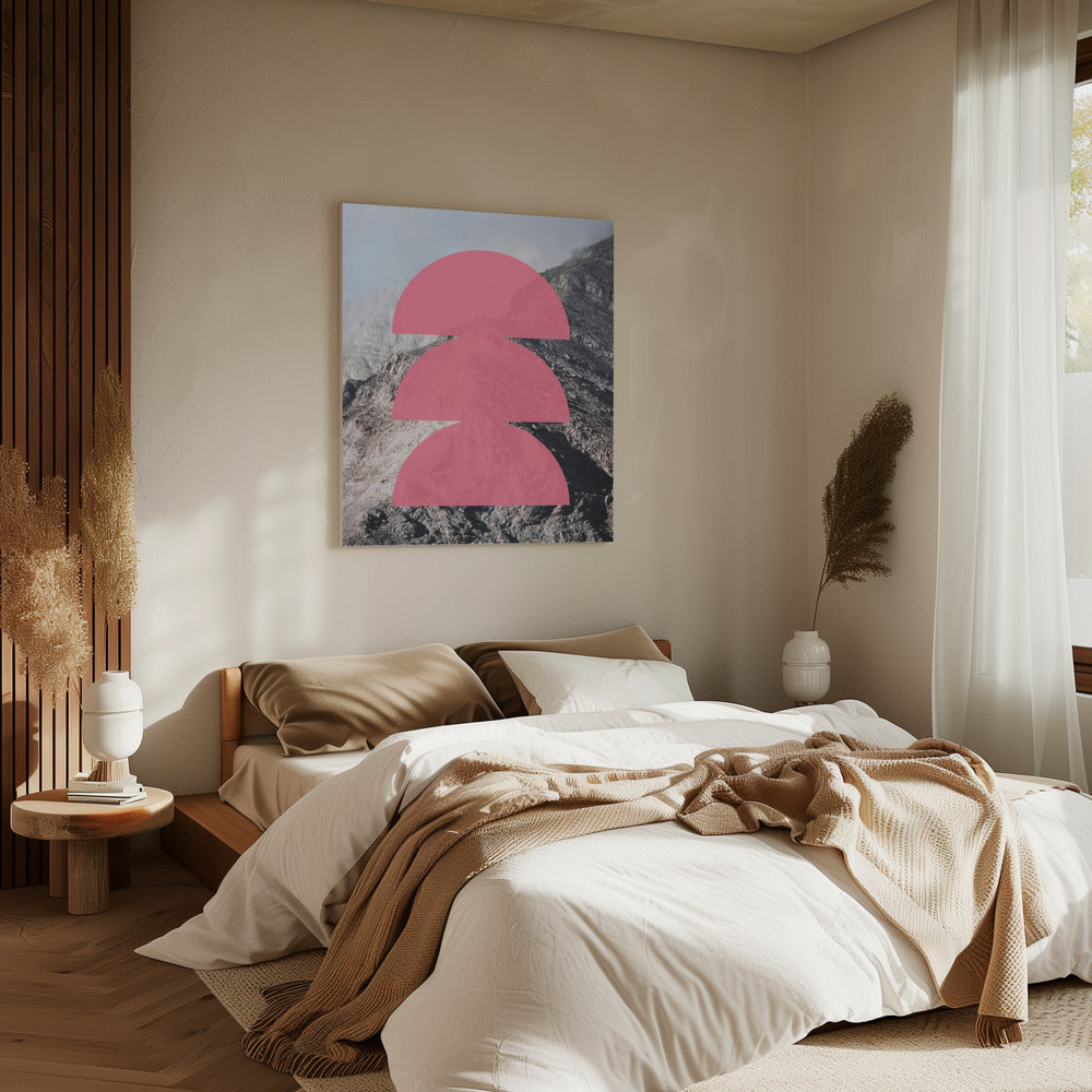 Roze Horizon Lagen | Canvas