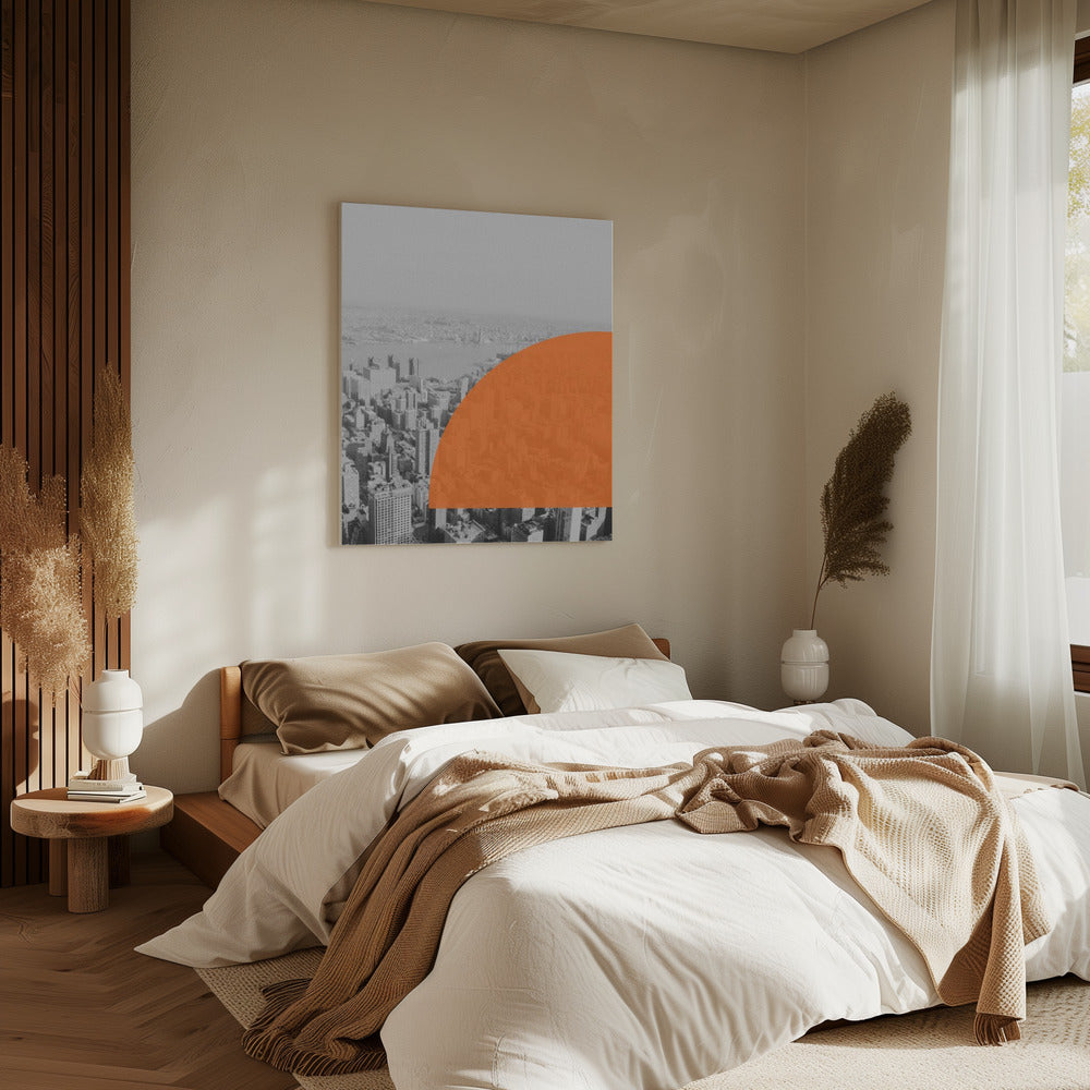 Stedelijke zonsondergangtinten | Canvas