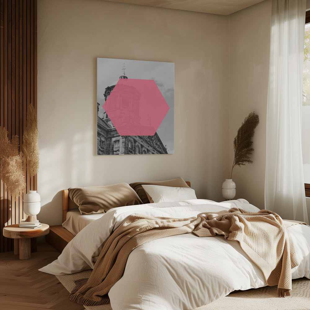 Hexagon over geschiedenis | Canvas