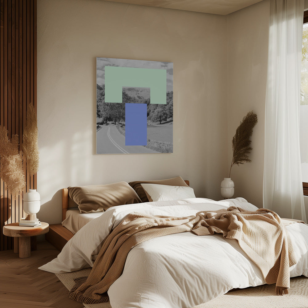 Geometrisch landschap | Canvas