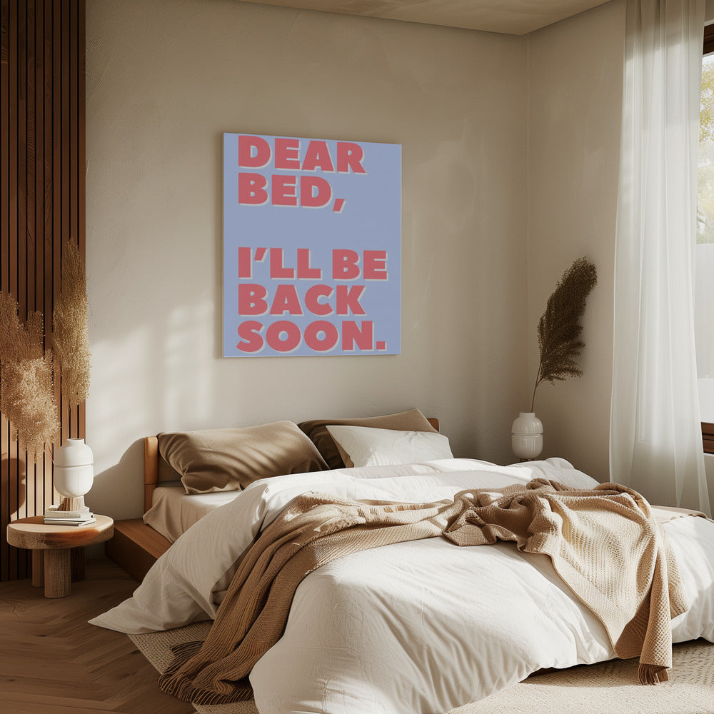 Brief aan mijn bed | Canvas