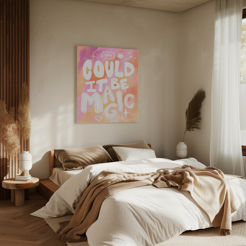 Zou het magie kunnen zijn - Perzikroze | Canvas