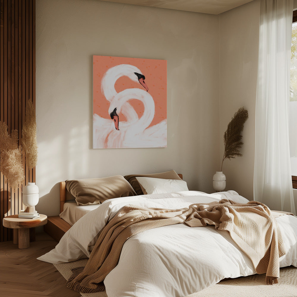 Sierlijke zwanen | Canvas