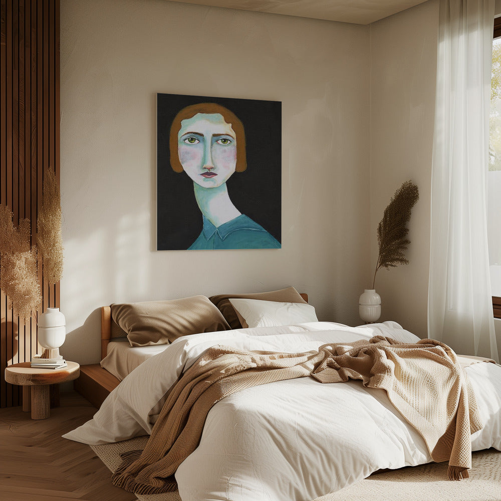 Vintage dame op zoek | Canvas