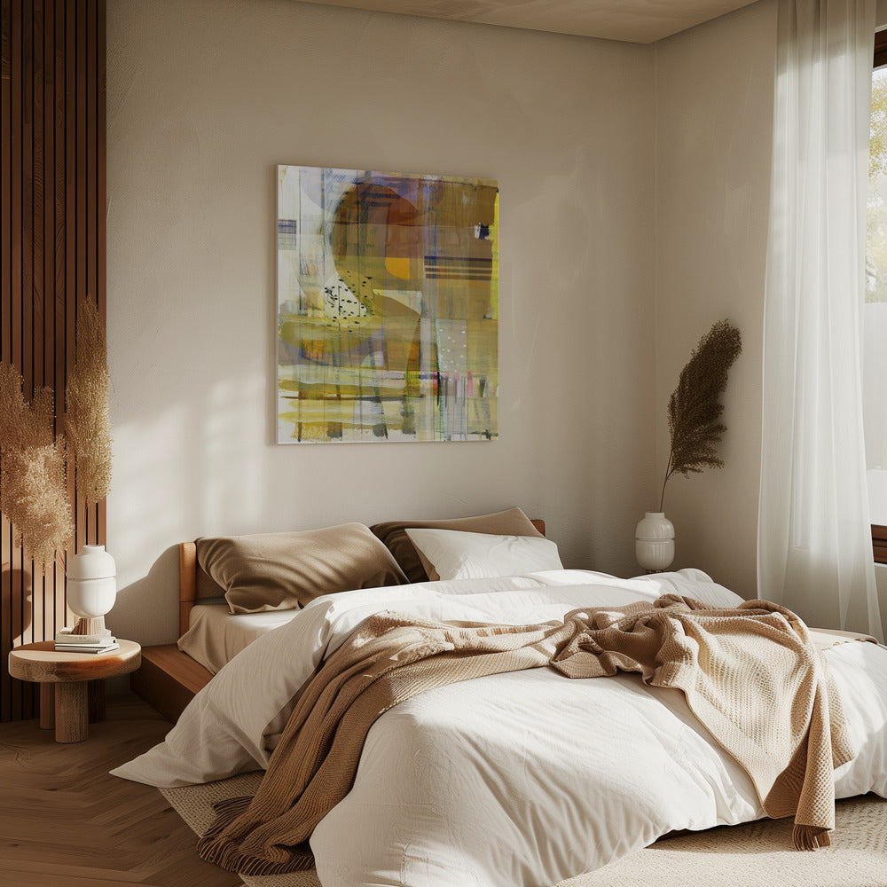 Geel Oker Abstract No2 | Canvas