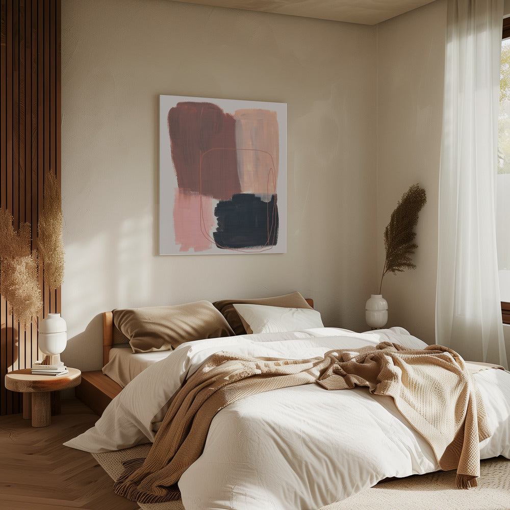 Abstracte penseelstreken 120 | Canvas