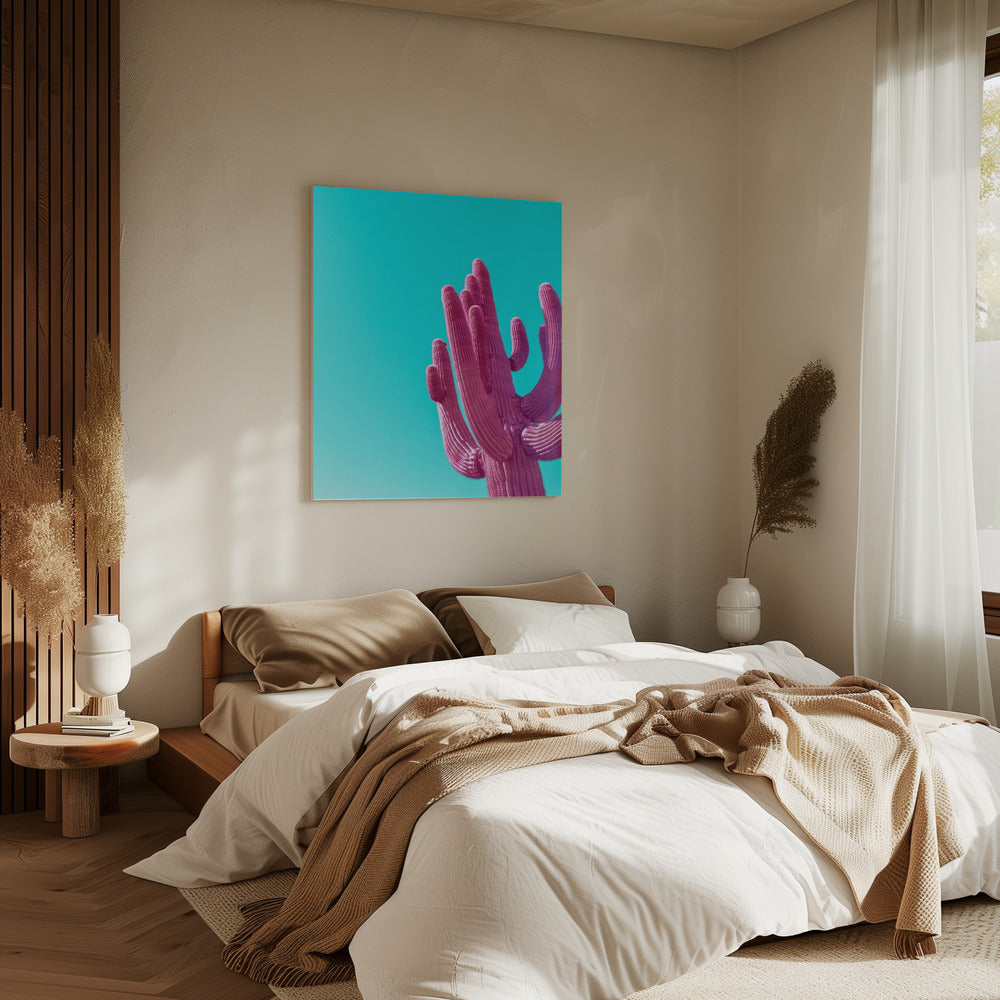 Magenta Roze Saguaro | Canvas