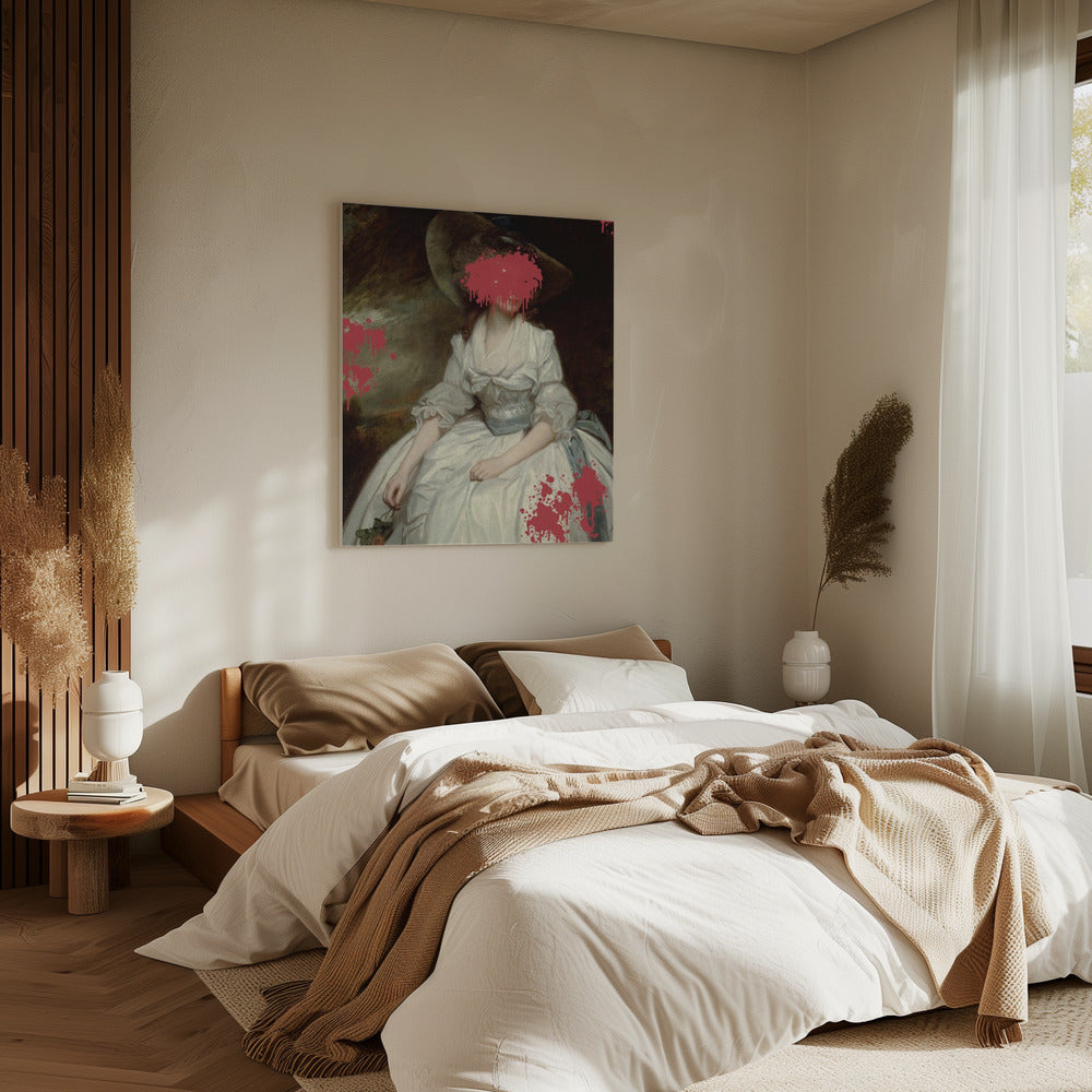 Renaissance Red Splash - Veranderde kunst | Canvas