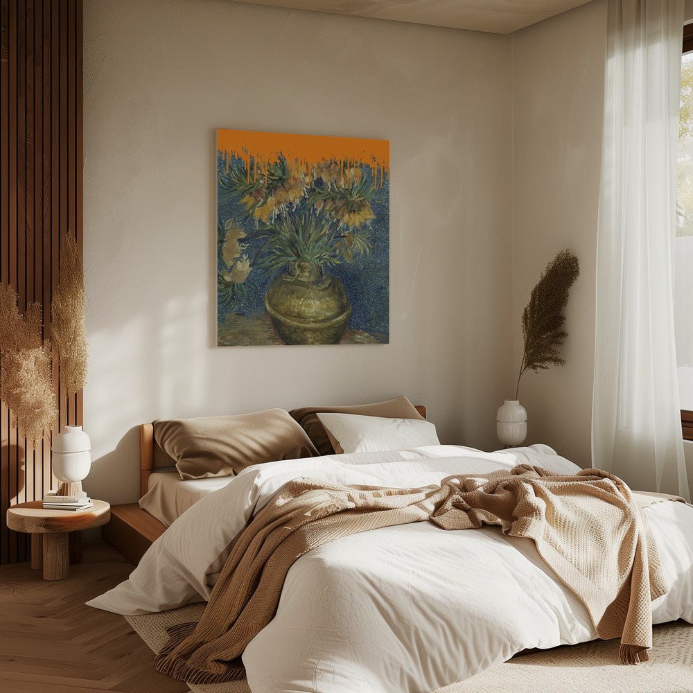 Collage Zonnebloemen en de plons Van Gogh | Canvas