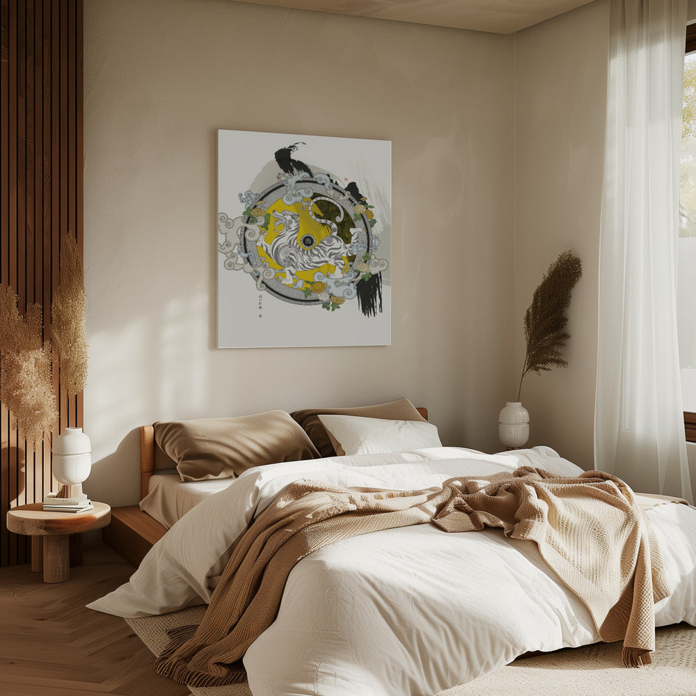 Witte Tijger van het Westen | Canvas