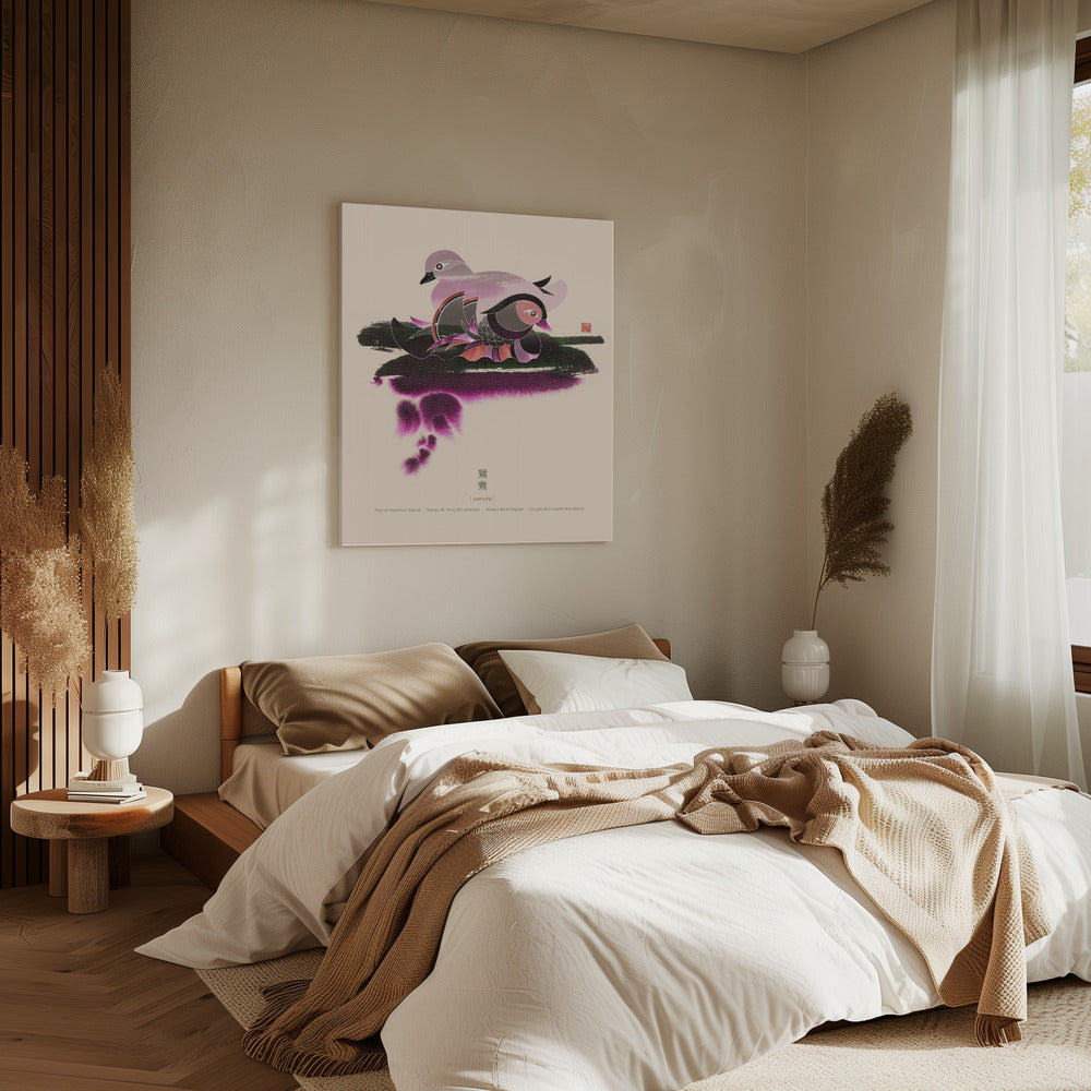 Paar mandarijneenden | Canvas