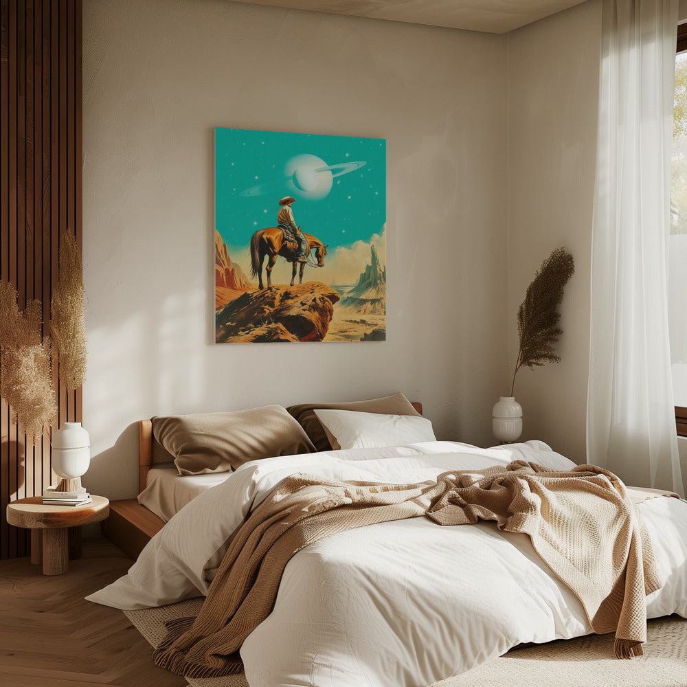 Een westerse astronaut | Canvas