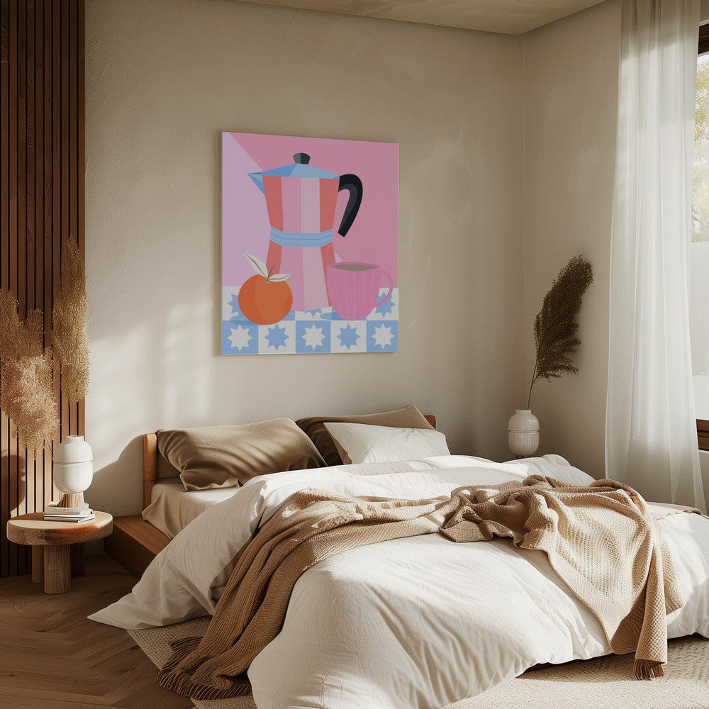 Stilleven met mokkapot | Canvas