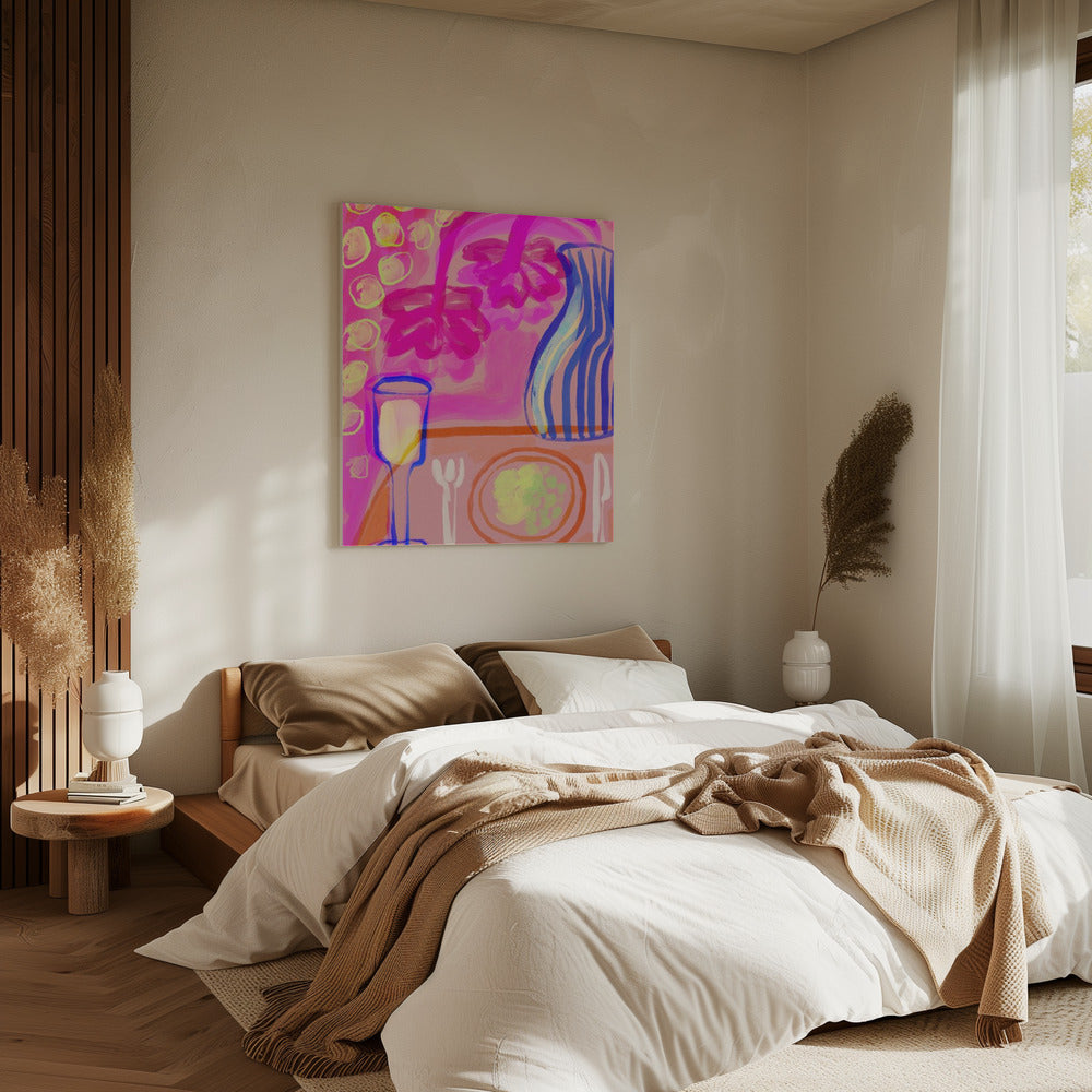 Levendige tafelscène | Canvas