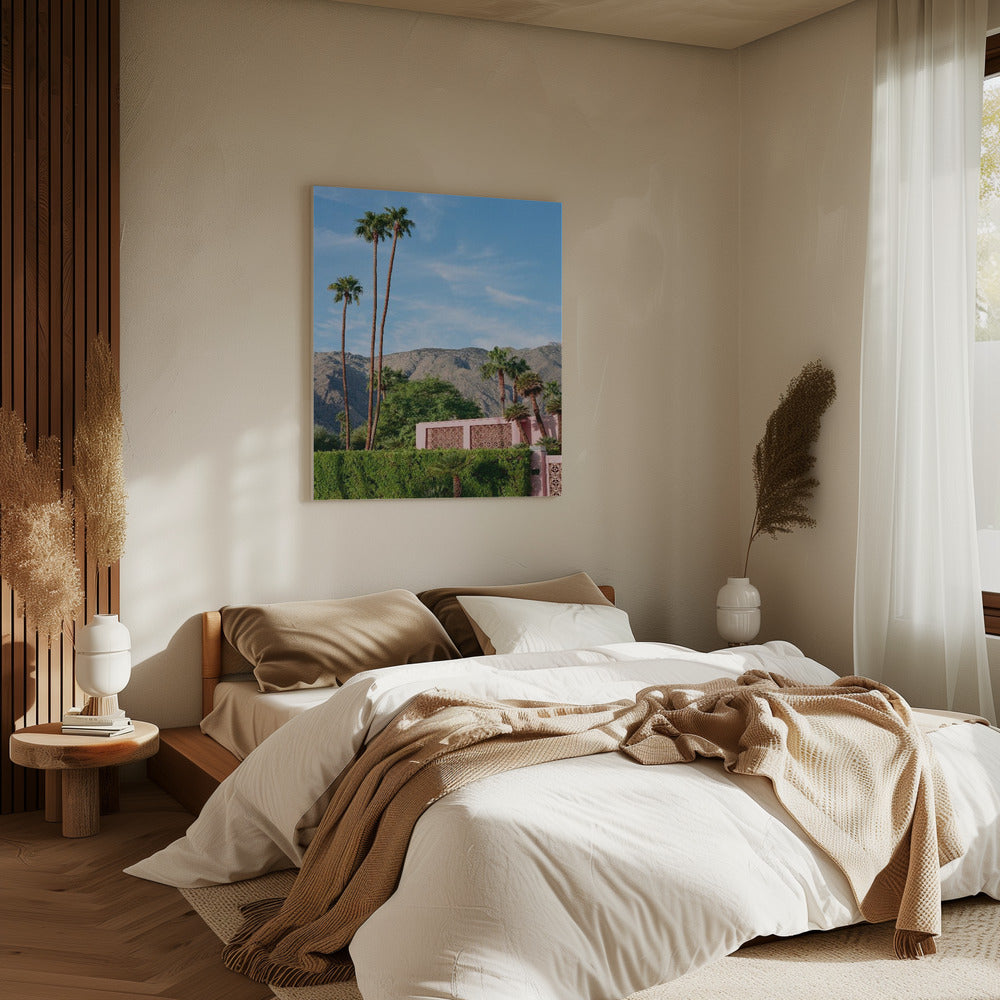 Palm Springs Roze Huis | Canvas