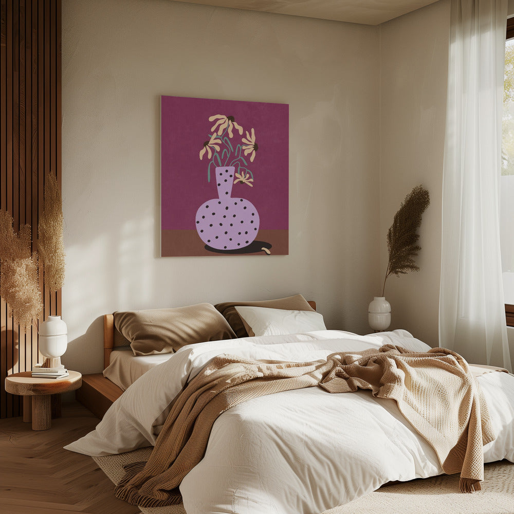 Bloemen in vaas | Canvas