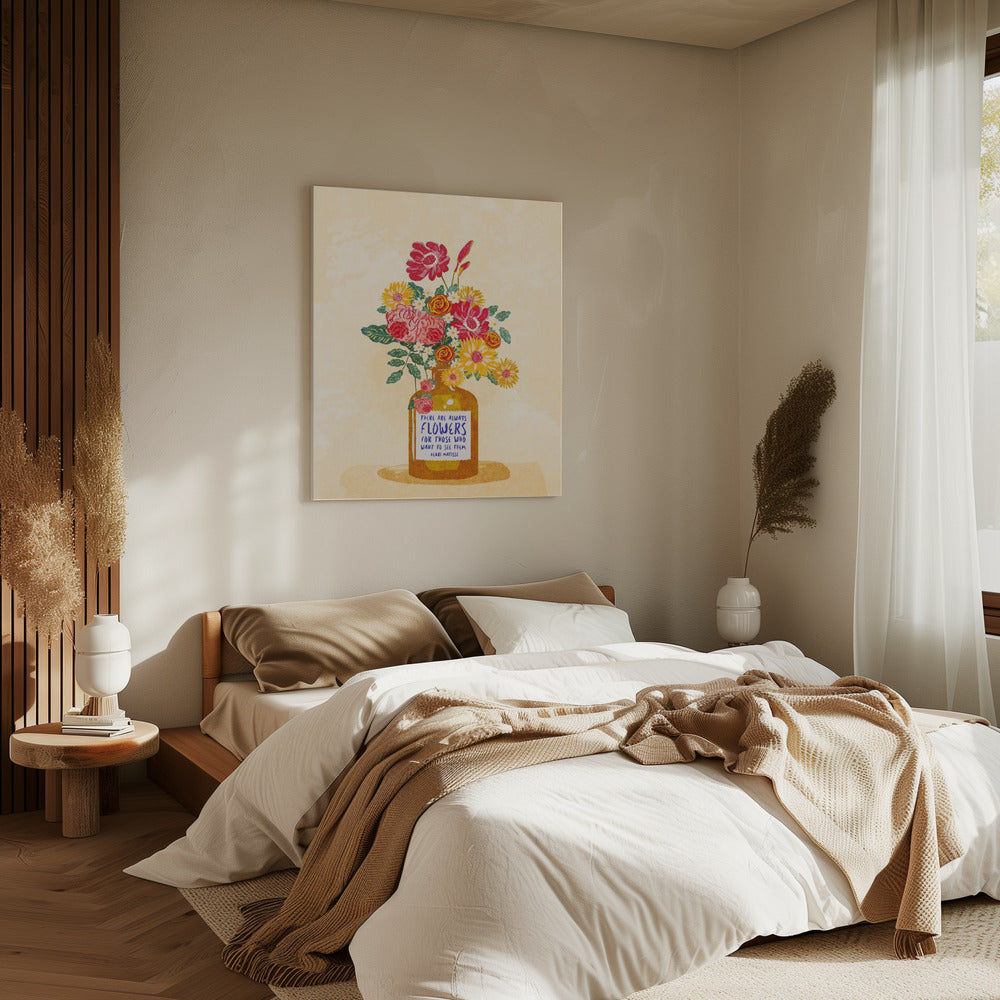 Altijd bloemen | Canvas
