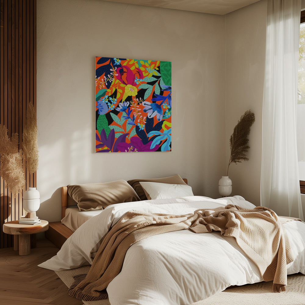 9933x14043 Din 131 Abstract Bloemen | Canvas