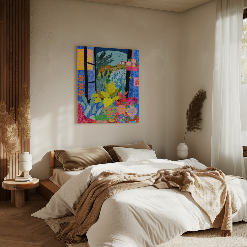 Uitzicht vanuit mijn raam | Canvas