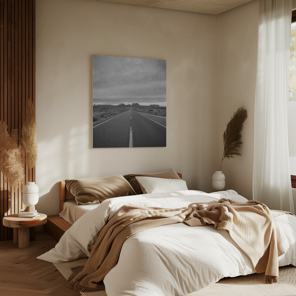 Monochroom Monument Valley II | Canvas